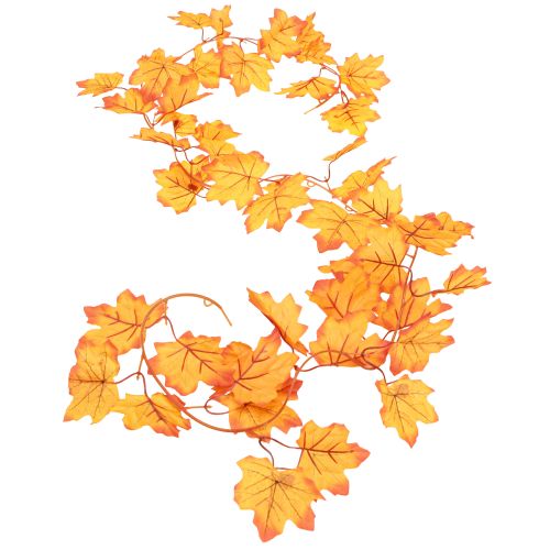 Article Guirlande de feuilles guirlande d&#39;automne orange jaune 168cm 2pcs