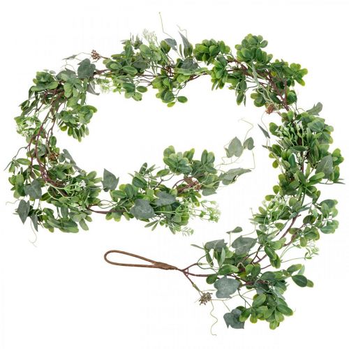 Floristik24 Guirlande de feuilles guirlande déco plante artificielle vert 180cm