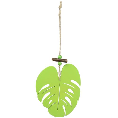 Feuille de décoration de fenêtre à suspendre vert clair 14,5cm