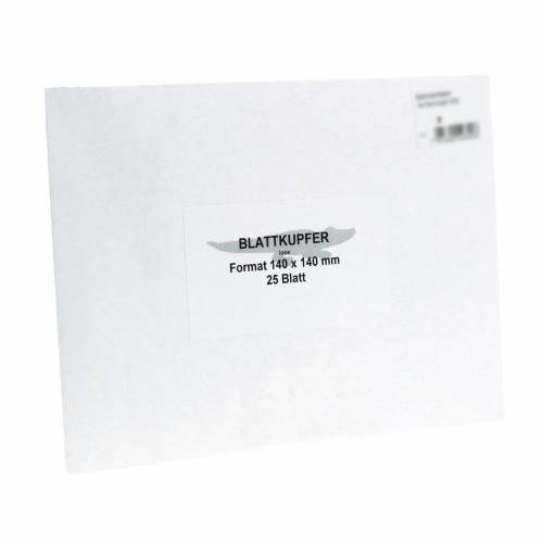 Floristik24 Feuille métal feuilles cuivre 14×14cm 25p