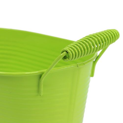 Plat en étain ovale vert pomme 20cm x 12cm x 9cm