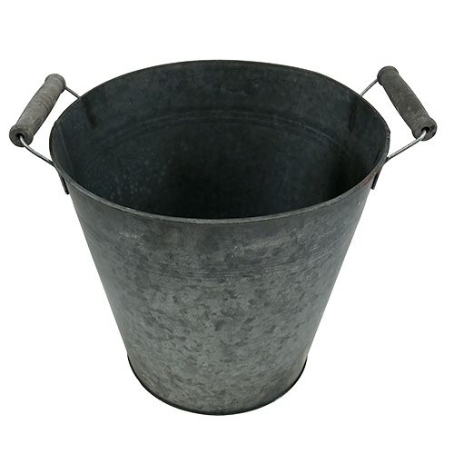 Floristik24 Seau en tôle mat Ø25cm H24cm
