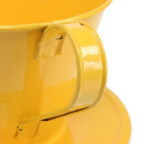 Floristik24 Coupe déco jaune Ø16cm H11cm