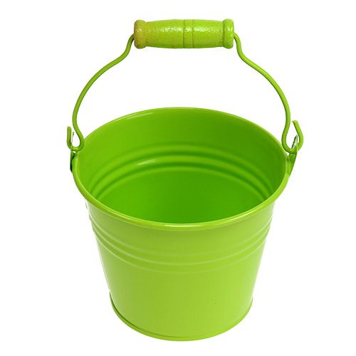 Seau étain mix vert Ø10cm H8cm 10pcs