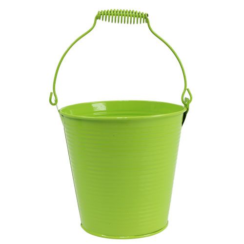 Seau en étain vert pomme Ø15cm H14.5cm Seau en étain vert pomme Ø15cm H14.5cm