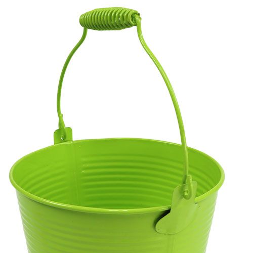 Seau en étain vert pomme Ø15cm H14.5cm