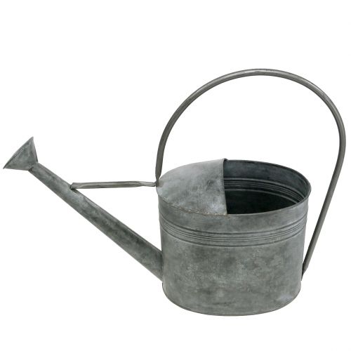Floristik24 Arrosoir en tôle gris 23,5 x 17,5 cm H. 19 cm