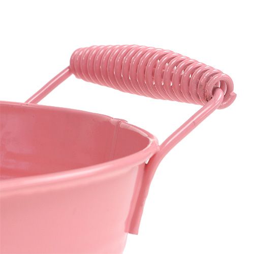 Floristik24 Bol en tôle ovale saumon 20cm x 12cm H9cm