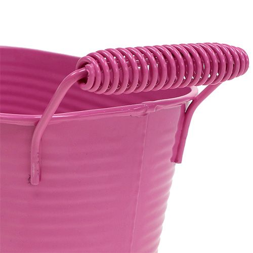 Floristik24 Bol en étain ovale rose 19,5cm x 11cm x 9cm
