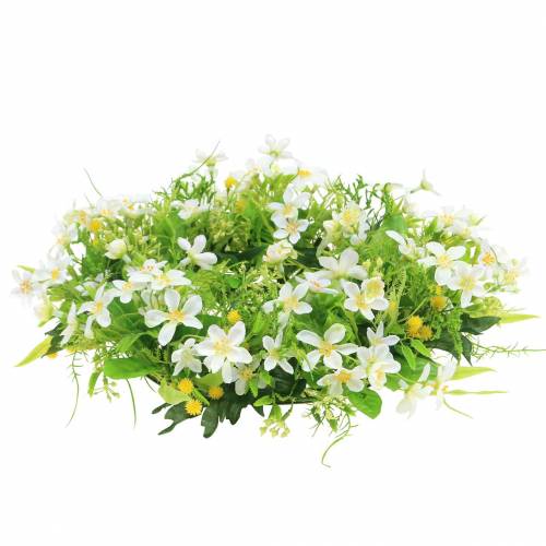 Couronne anémone / aneth vert, blanc Ø30cm