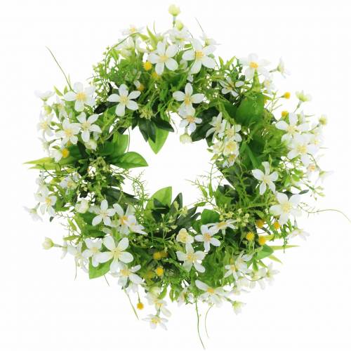 Couronne anémone / aneth vert, blanc Ø30cm Couronne anémone / aneth vert, blanc Ø30cm