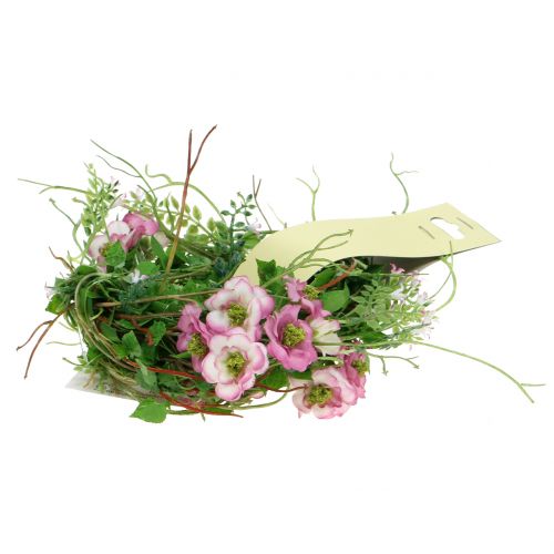 Floristik24 Guirlande de fleurs rose 180cm