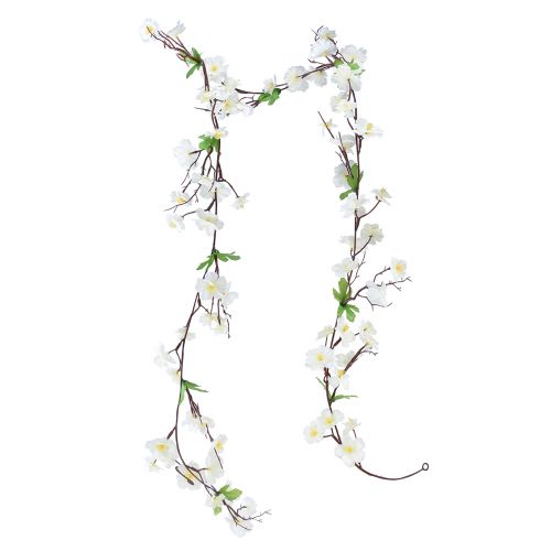 Floristik24 Guirlande de fleurs guirlande de fleurs artificielles fleurs blanches 160cm