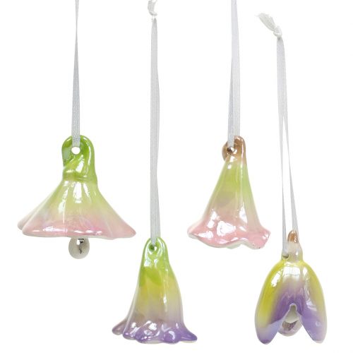 Cloches de fleurs à suspendre colorées 4,5cm - 5,5cm 4pcs