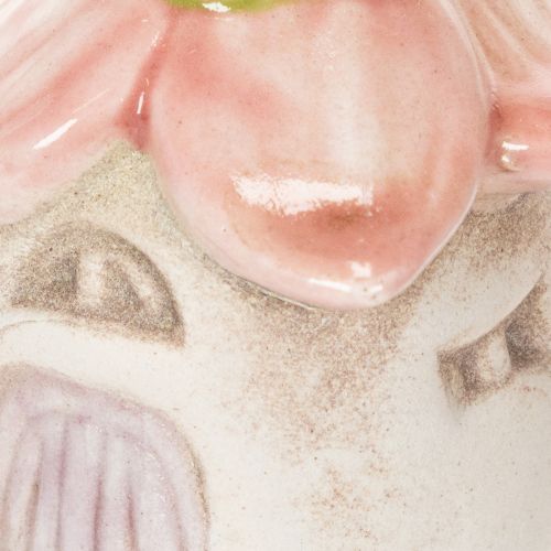 Article Maison de fée en céramique à suspendre, décorée de fleurs, 6 cm, lot de 6