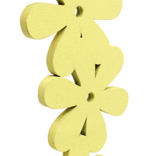 Article Couronne de fleurs en bois jaune Ø 35 cm 1 p.