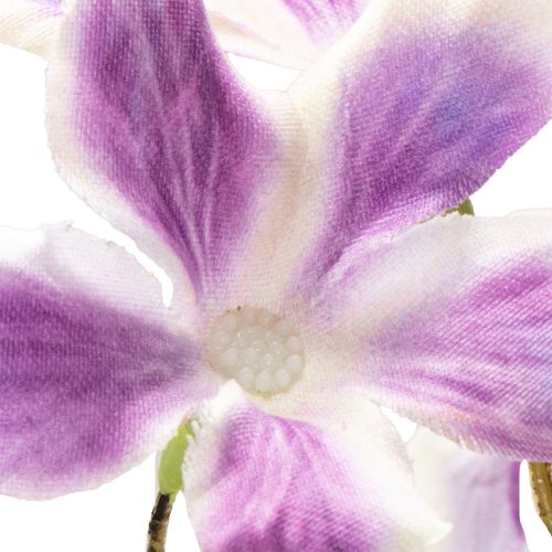 Article Branche de clématite artificielle, décoration de table longue durée, 110 cm, lot de 3