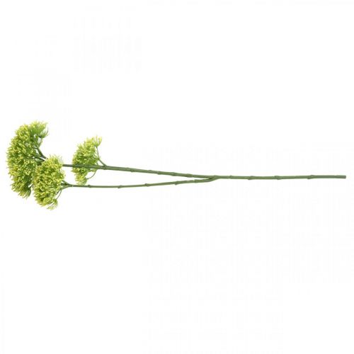 Article Branche de fleurs artificielles Branche artificielle de fenouil jaune avec 3 fleurs 85cm