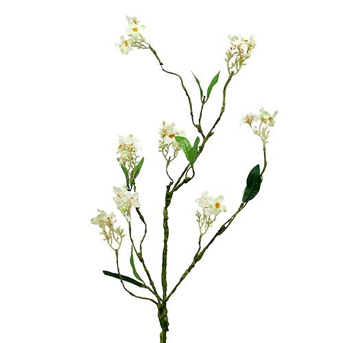 Article Branche fleurie blanche L 65cm 1 pièce Plante artificielle comme la vraie !
