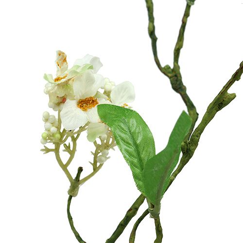 Article Branche fleurie blanche L 65cm 1 pièce Plante artificielle comme la vraie !