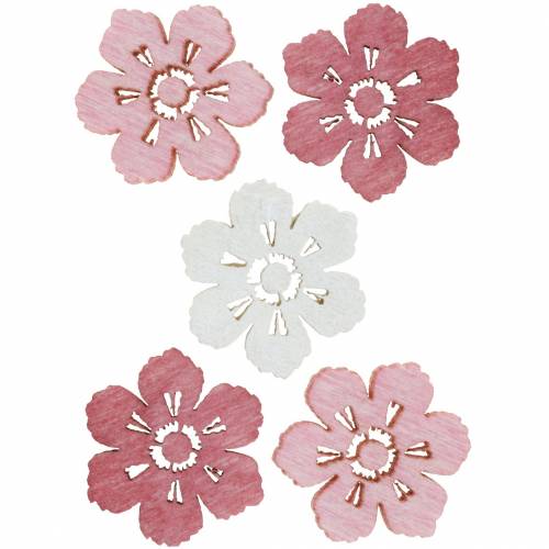 Floristik24 Décoration à parsemer fleurs de cerisier, fleurs printanières, décoration de table, fleurs en bois à parsemer 144pcs