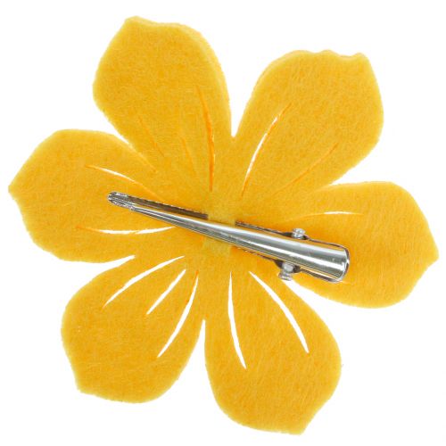 Floristik24 Fleur feutrine sur pince 7cm 24 pcs