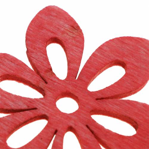 Floristik24 Décoration à disperser fleur bois orange, jaune, vert 4cm 72 pcs