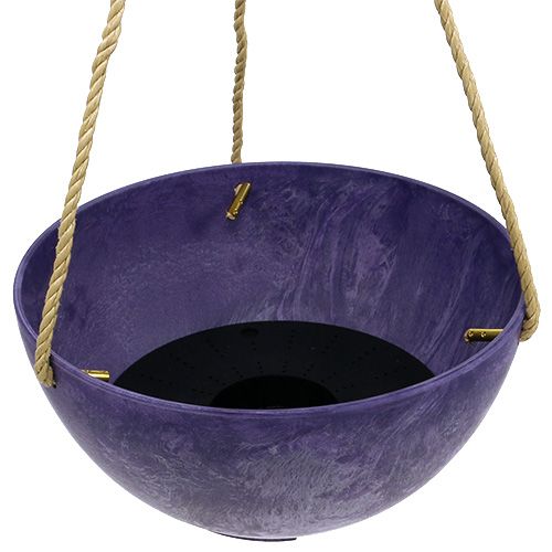 Floristik24 Panier à fleurs &quot;Fiona&quot; Ø25cm H12cm violet