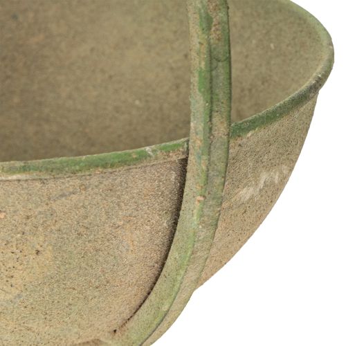 Article Corbeille fleurie, panier suspendu, décoration métal jardin Ø16cm H38cm