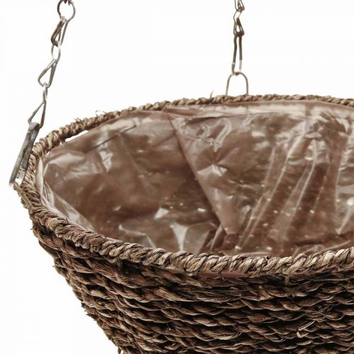 Floristik24 Panier à fleurs panier suspendu marron panier suspendu panier à plantes Ø25cm
