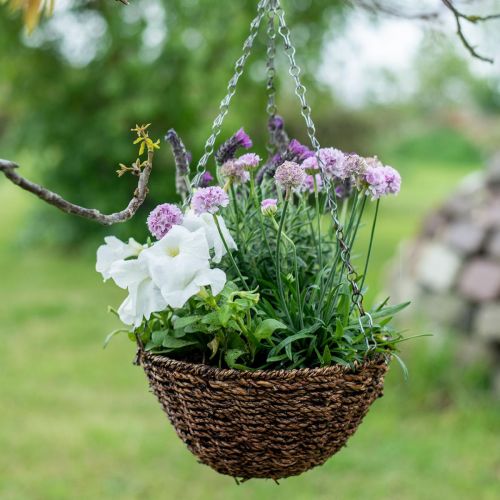 Panier à fleurs panier suspendu marron panier suspendu panier à plantes Ø25cm