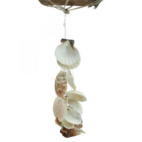 Article Panier fleuri coco décoration maritime carillon éolien nature 110cm