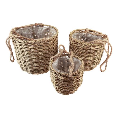 Floristik24 Jardinière suspendue panier jonc de mer Ø15/20/25cm lot de 3