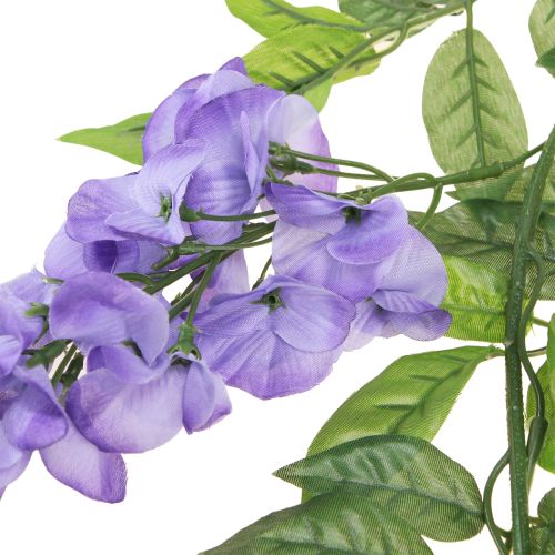Article Guirlande de fleurs artificielles glycine violet vert 155cm