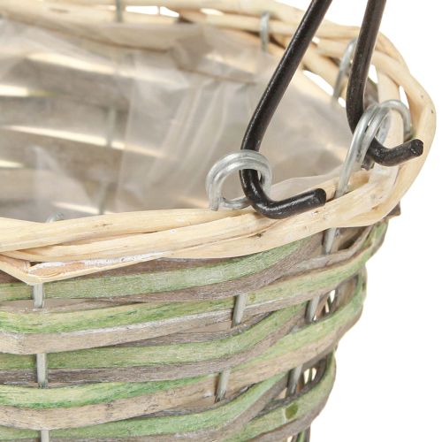 Article Panier à fleurs avec anse en métal Ø23/20/17cm lot de 3