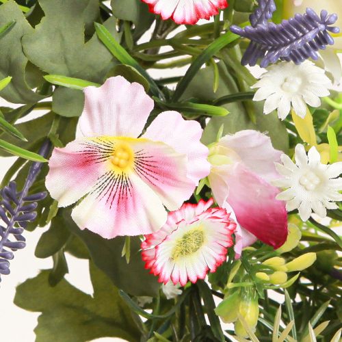 Article Couronne de fleurs artificielles printemps crème rose Ø33cm