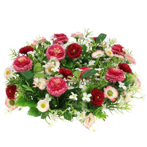 Floristik24 Couronne de fleurs avec pâquerettes Ø 28 cm abricot