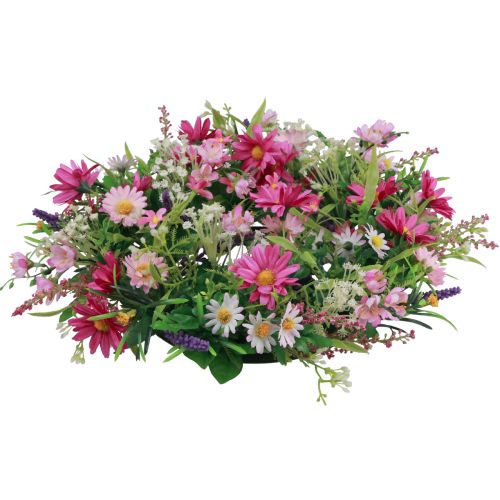 Floristik24 Couronne de fleurs couronne de porte artificielle rose violet Ø30cm H10cm