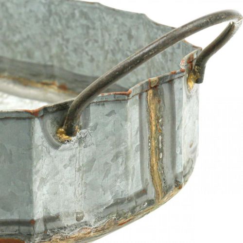 Article Coupe fleur métal zinc bol antique set de 2 L45cm/59cm