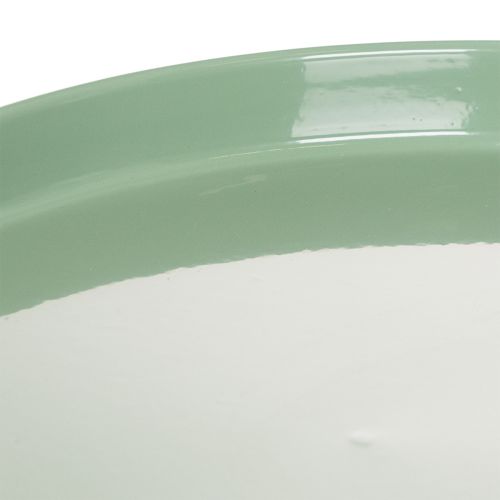 Coupe décorative en métal vert 30 cm pour usage intérieur | Floristik24.fr