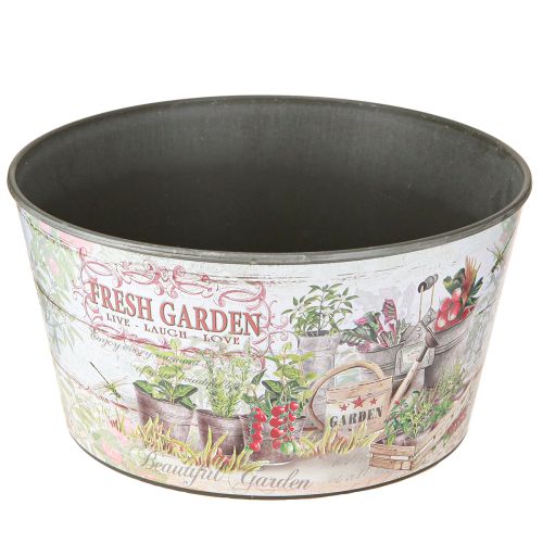Article Coupe à fleurs vintage en plastique Fresh Garden coloré Ø21cm 2pcs