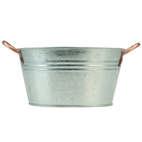 Article Coupe à fleurs ronde avec anses, bol en métal Ø17,5cm H9cm