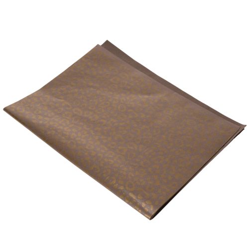 Papier de soie brun motif léopard doré résistant à l’humidité 50x75cm 20 pièces
