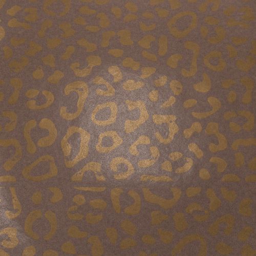 Papier de soie brun motif léopard doré résistant à l’humidité 50x75cm 20 pièces | Floristik24.fr