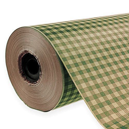 Soie fleurie 50cm à carreaux vert 5kg