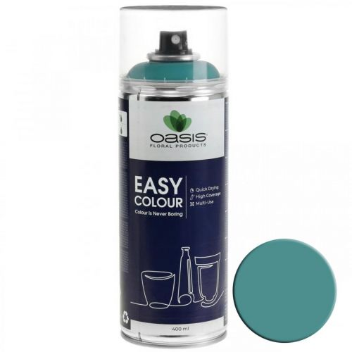 Floristik24 OASIS® Easy Color Spray Matt, peinture en aérosol turquoise 400ml