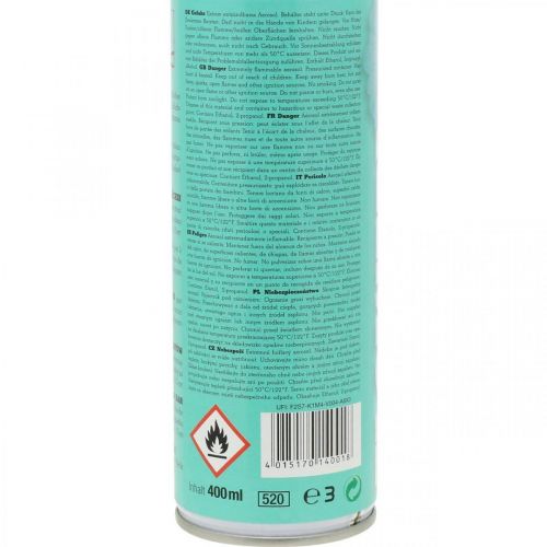 Floristik24 Spray floral Décor floral Bleu clair Aigue-marine Spray de couleur 400 ml