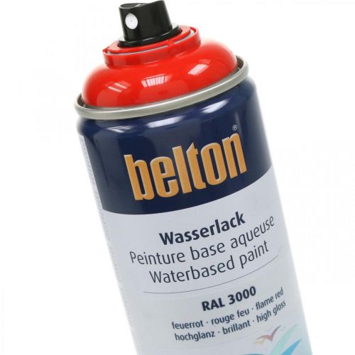 Floristik24 Vernis à l&#39;eau sans Belton rouge brillant couleur spray rouge feu 400ml
