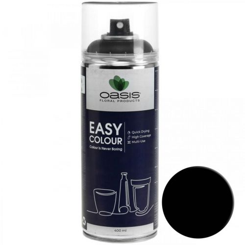 Floristik24 OASIS® Easy Color Spray, peinture en aérosol noir 400ml