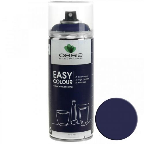 Floristik24 OASIS® Easy Color Spray, peinture en aérosol bleu foncé 400ml
